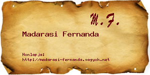 Madarasi Fernanda névjegykártya